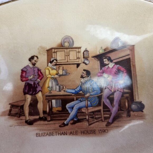 Royal Winton Grimwades Dish 7.5" x 5.75" Elizabethan Ale House 1590 Vintage - Picture 7 of 10